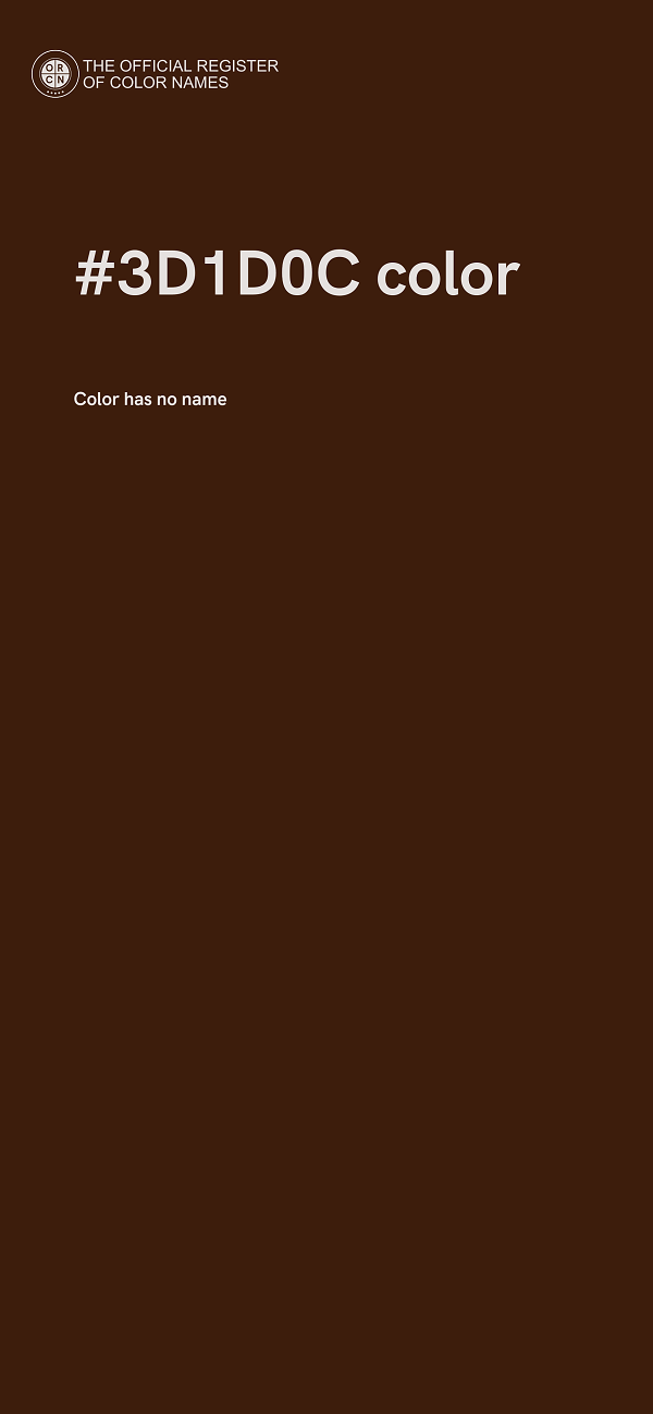 #3D1D0C color image