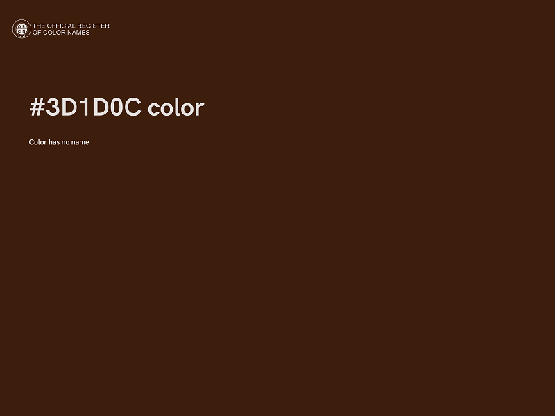 #3D1D0C color image
