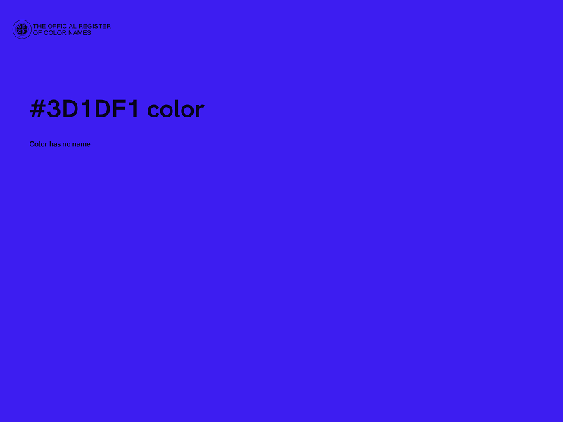 #3D1DF1 color image