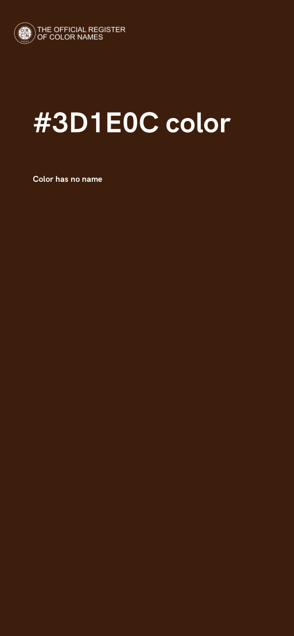 #3D1E0C color image