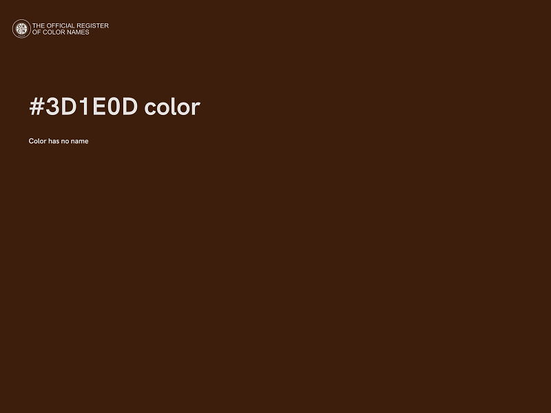 #3D1E0D color image