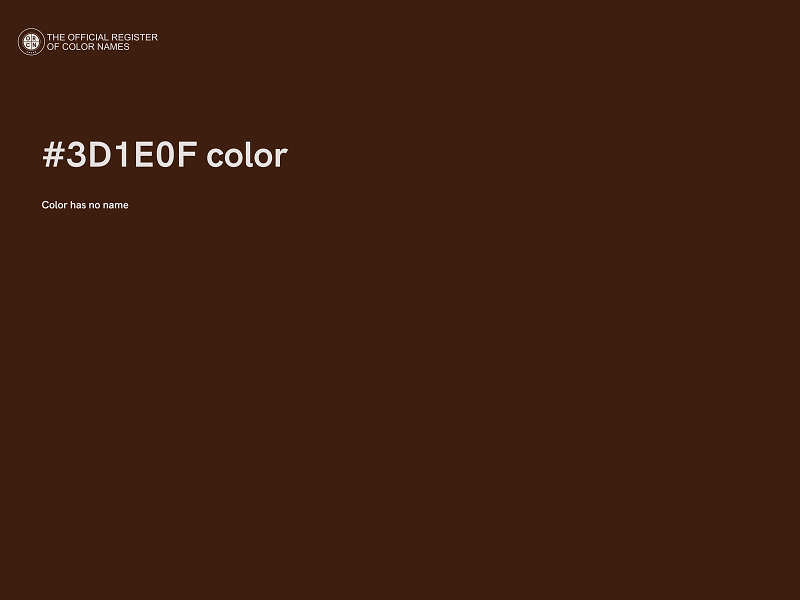 #3D1E0F color image