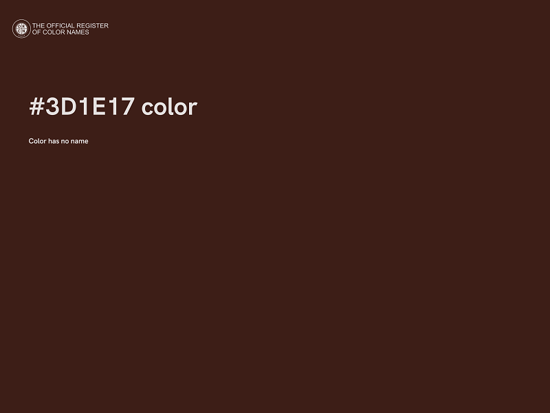 #3D1E17 color image