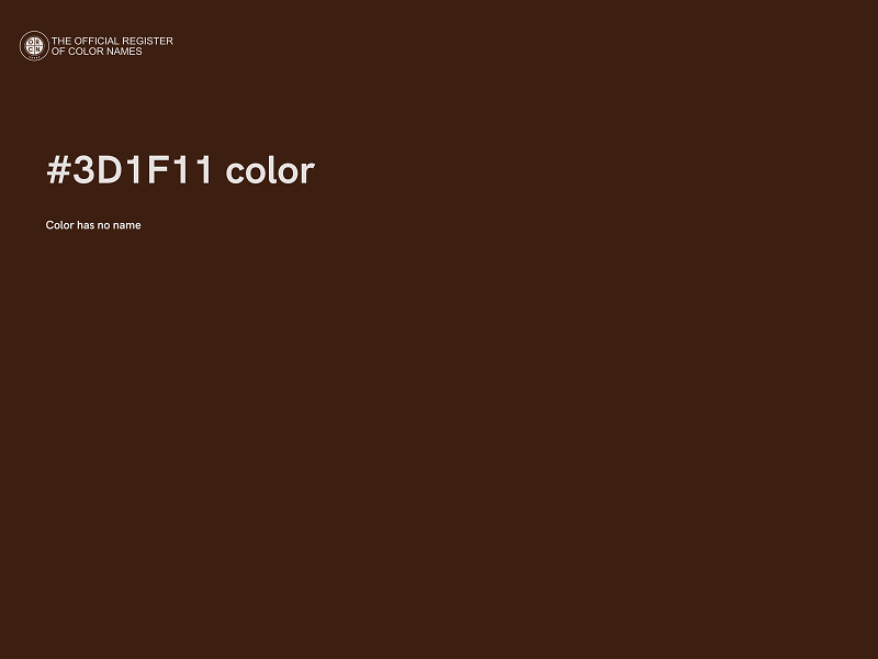 #3D1F11 color image