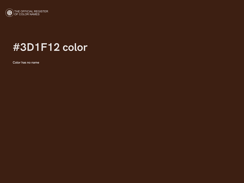 #3D1F12 color image