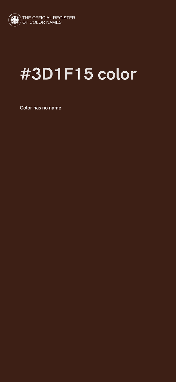 #3D1F15 color image