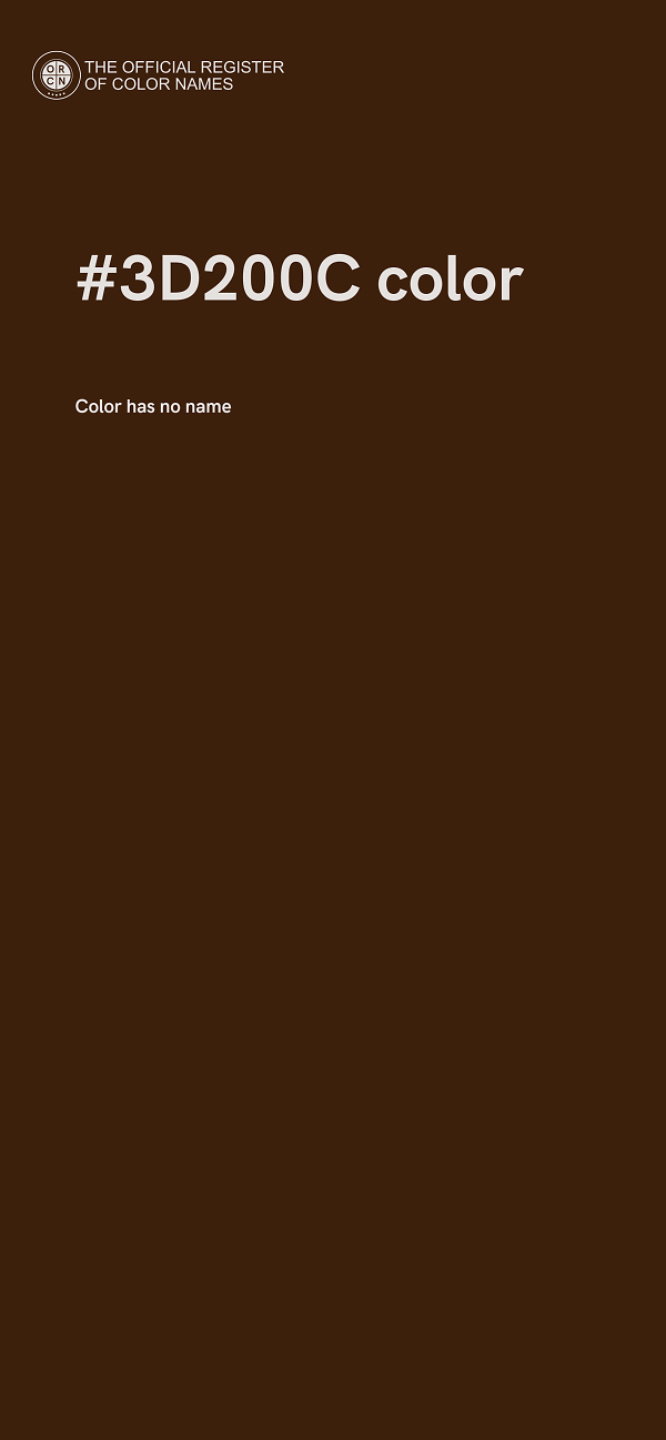 #3D200C color image