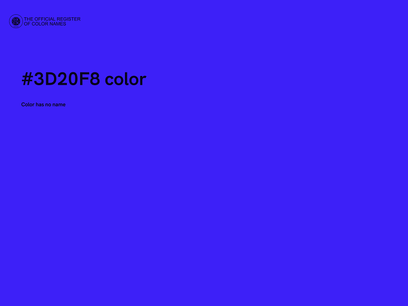 #3D20F8 color image