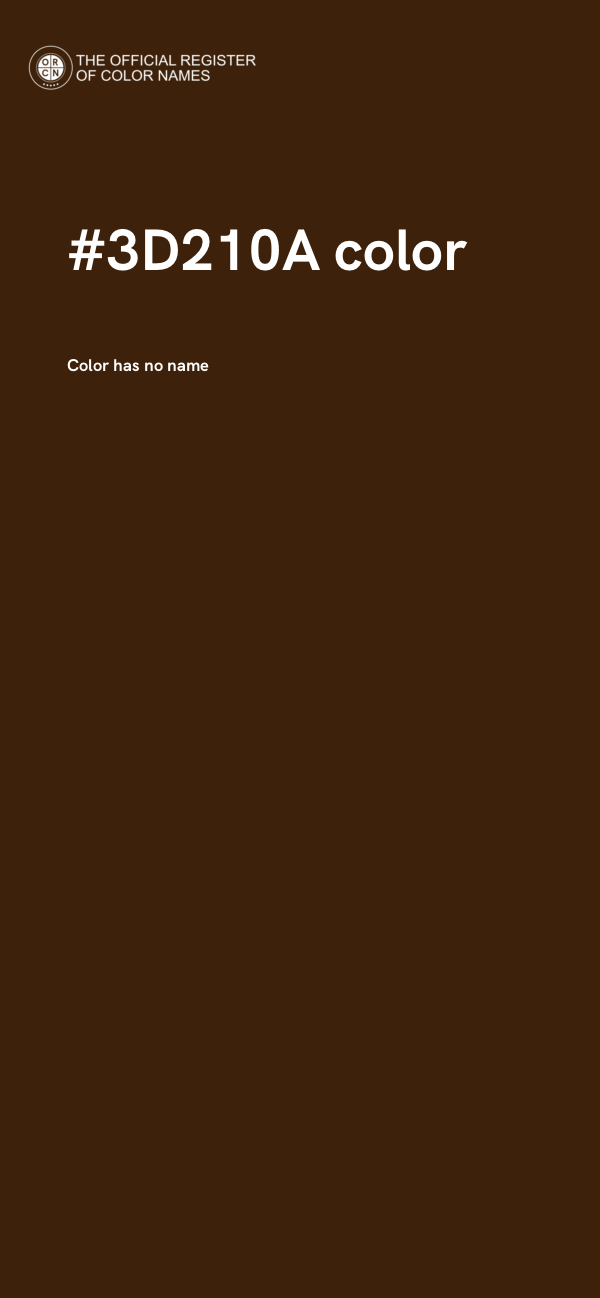 #3D210A color image