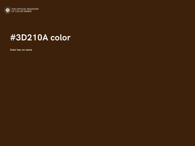 #3D210A color image