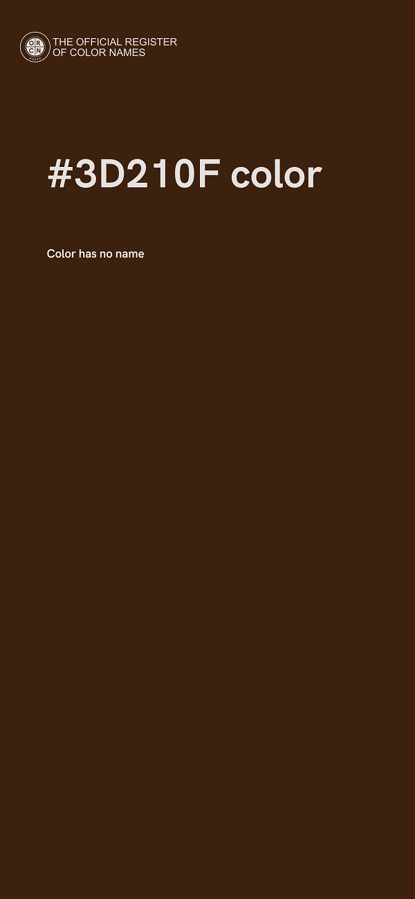 #3D210F color image