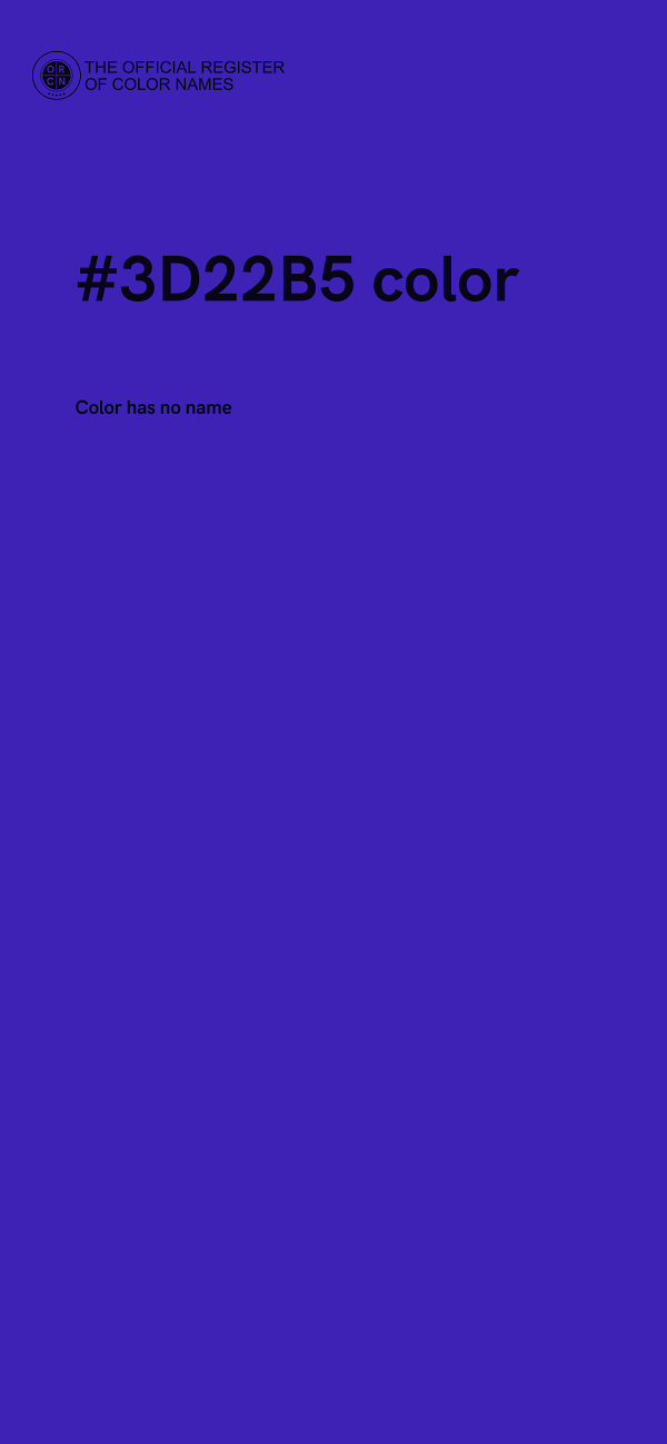 #3D22B5 color image