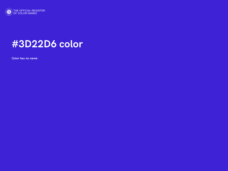 #3D22D6 color image
