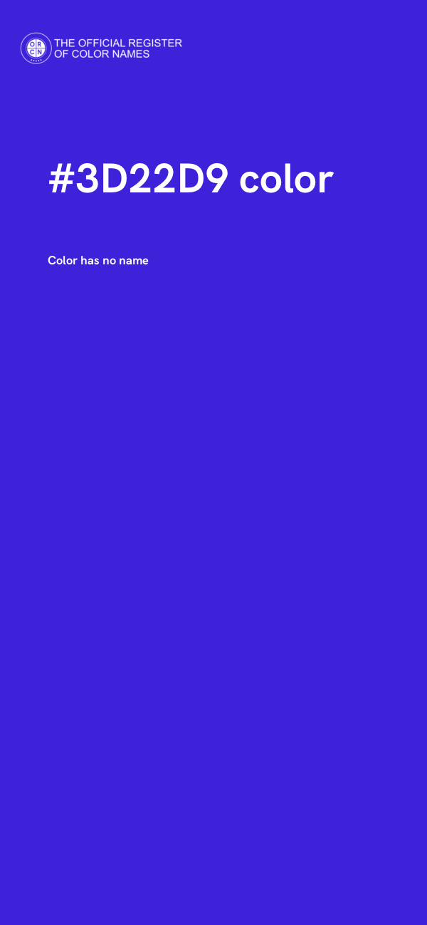 #3D22D9 color image