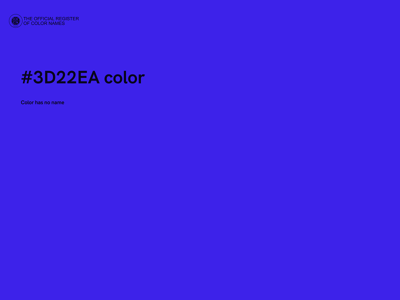 #3D22EA color image