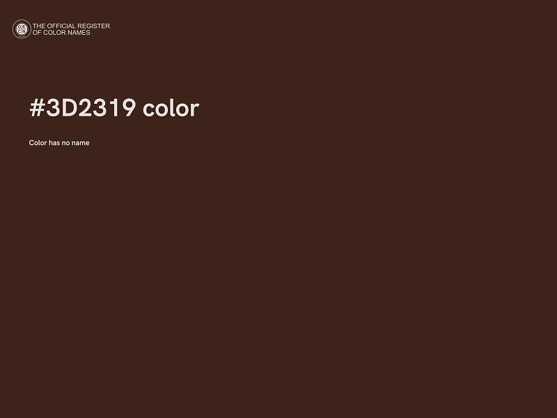 #3D2319 color image