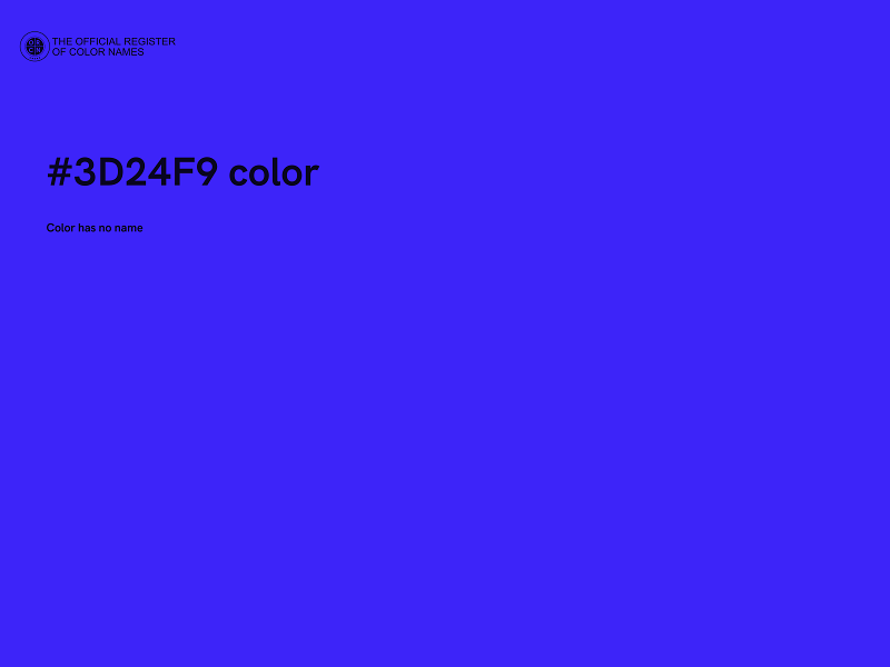 #3D24F9 color image