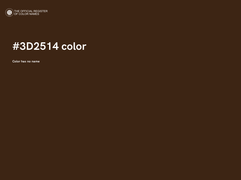 #3D2514 color image