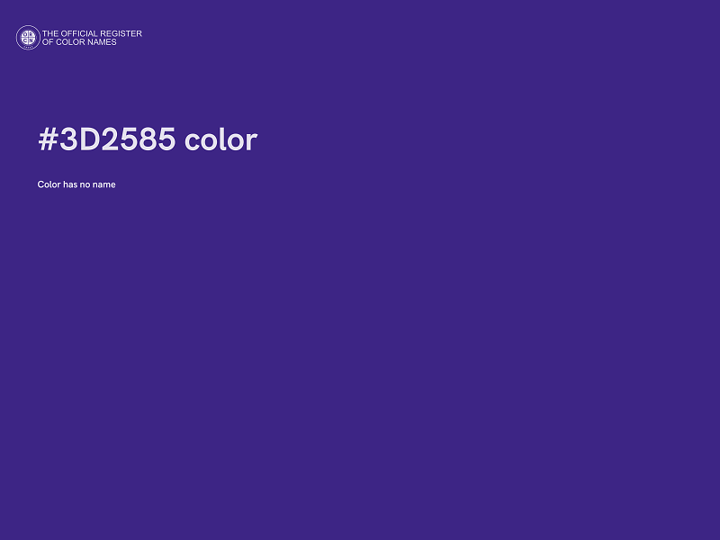 #3D2585 color image