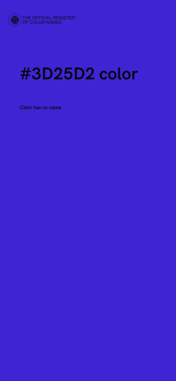 #3D25D2 color image
