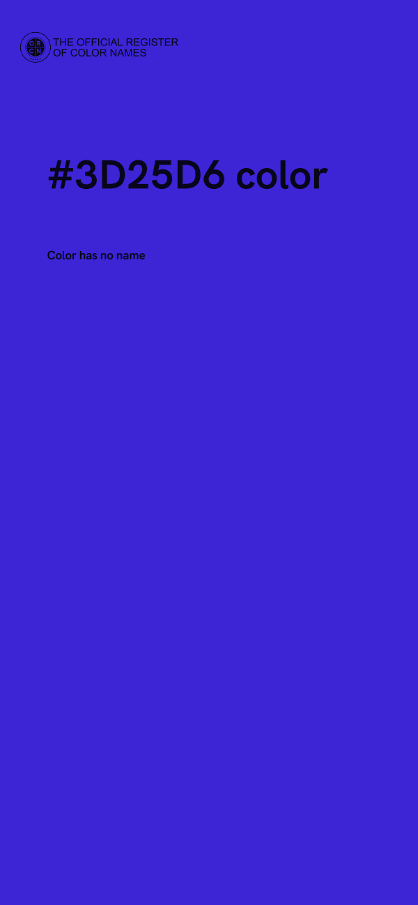 #3D25D6 color image