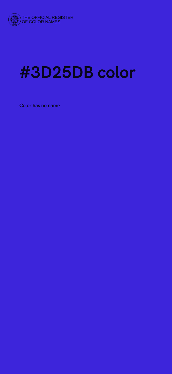 #3D25DB color image