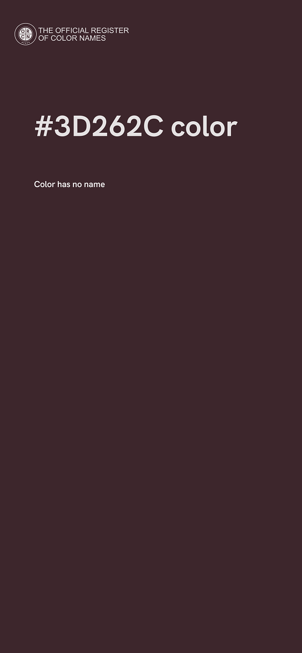 #3D262C color image