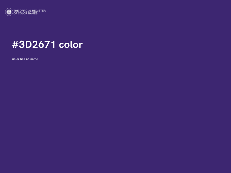 #3D2671 color image