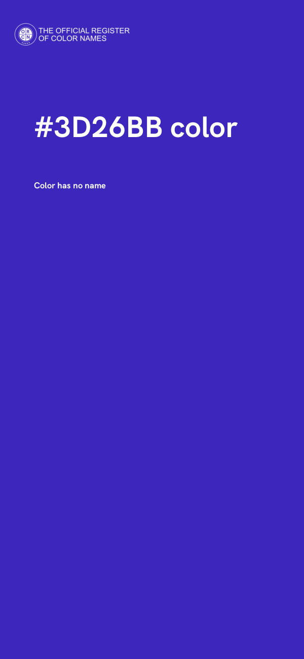 #3D26BB color image