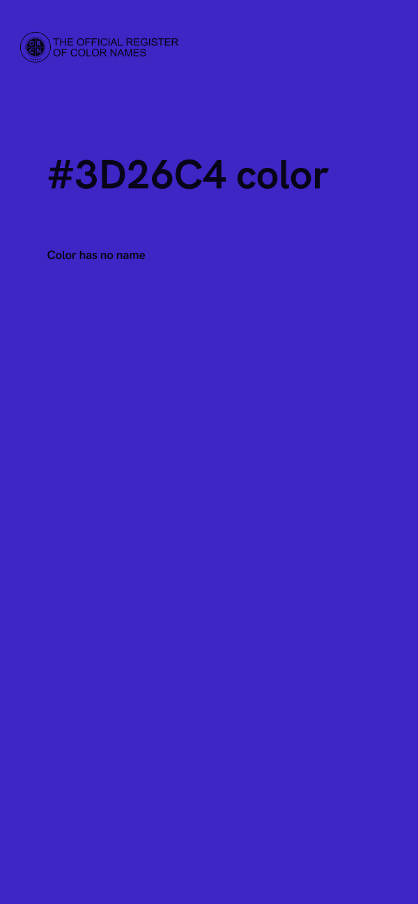 #3D26C4 color image