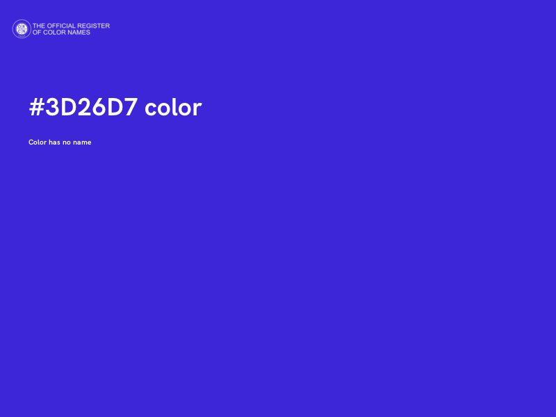 #3D26D7 color image