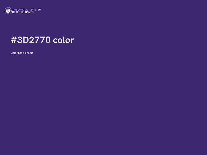 #3D2770 color image
