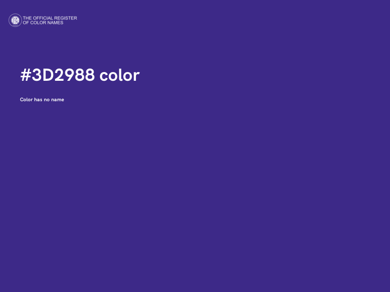 #3D2988 color image