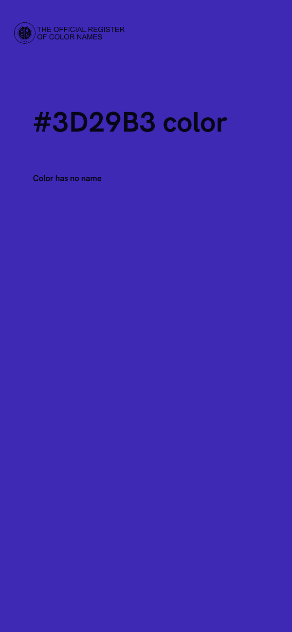 #3D29B3 color image