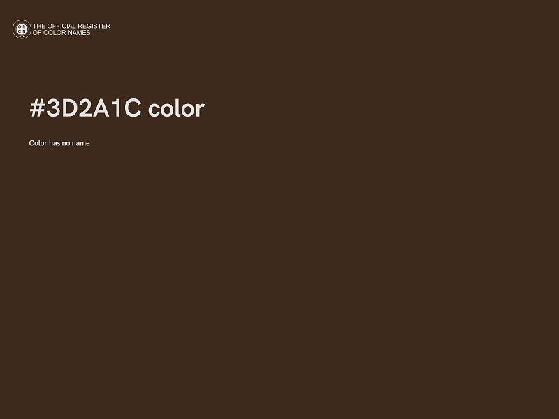 #3D2A1C color image