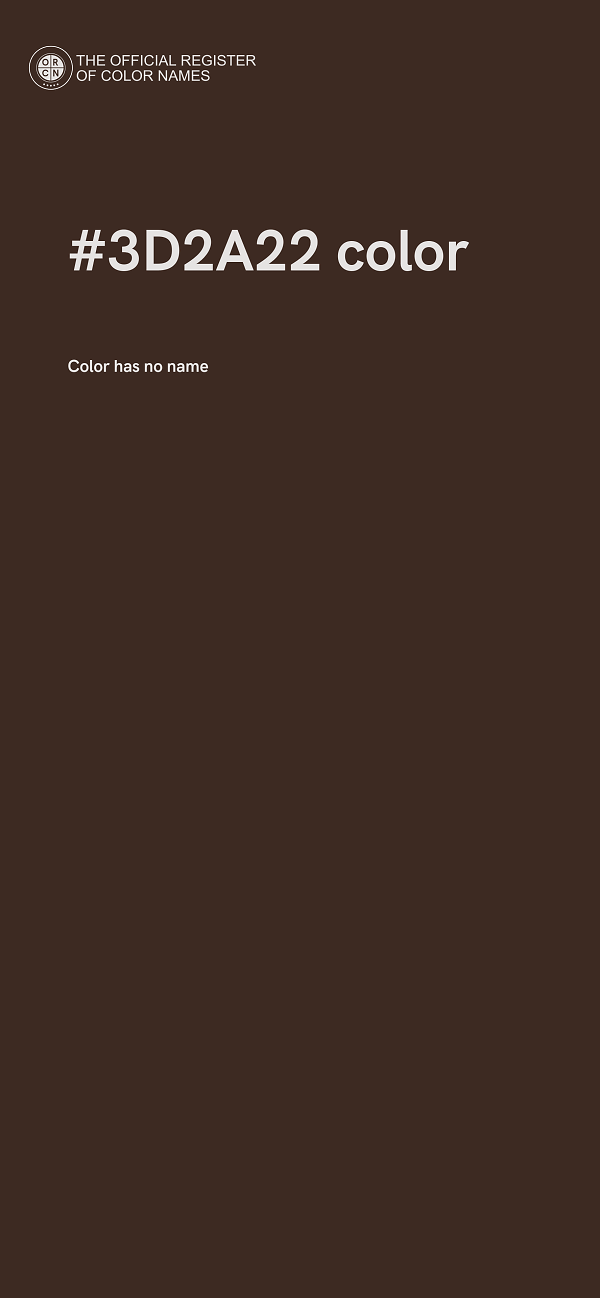 #3D2A22 color image