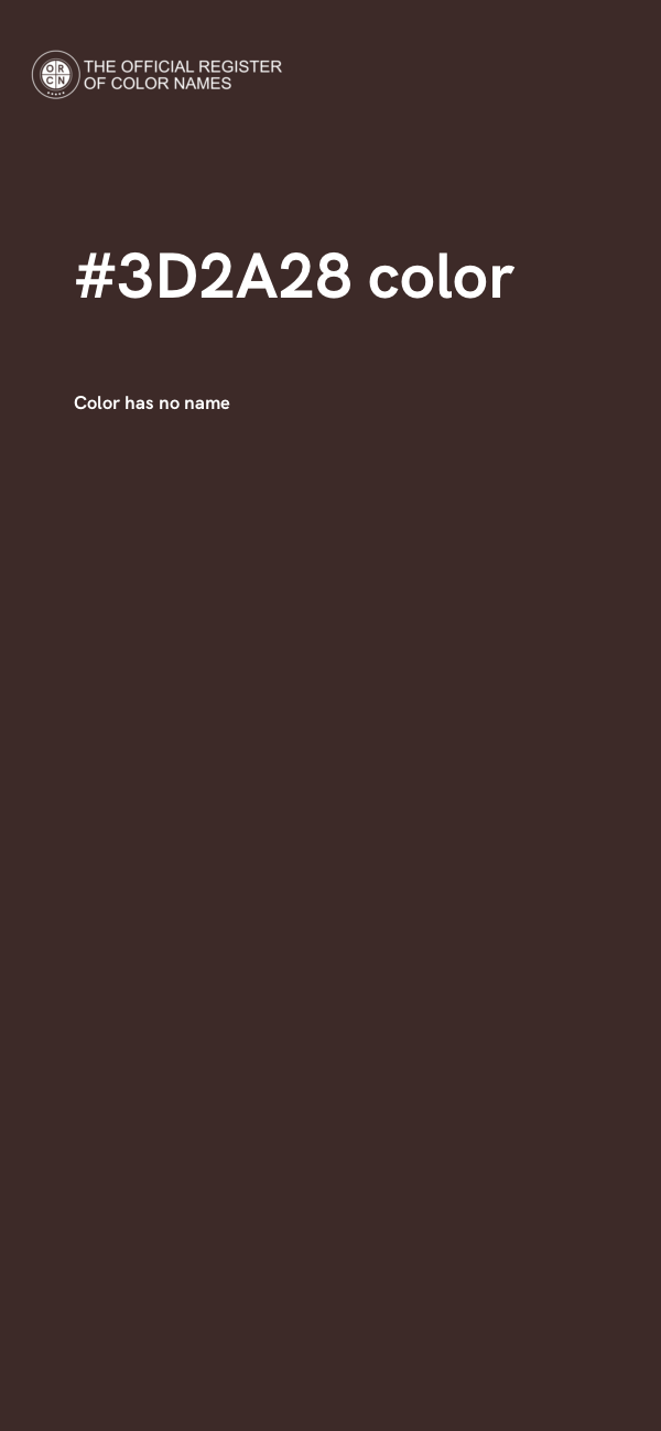 #3D2A28 color image