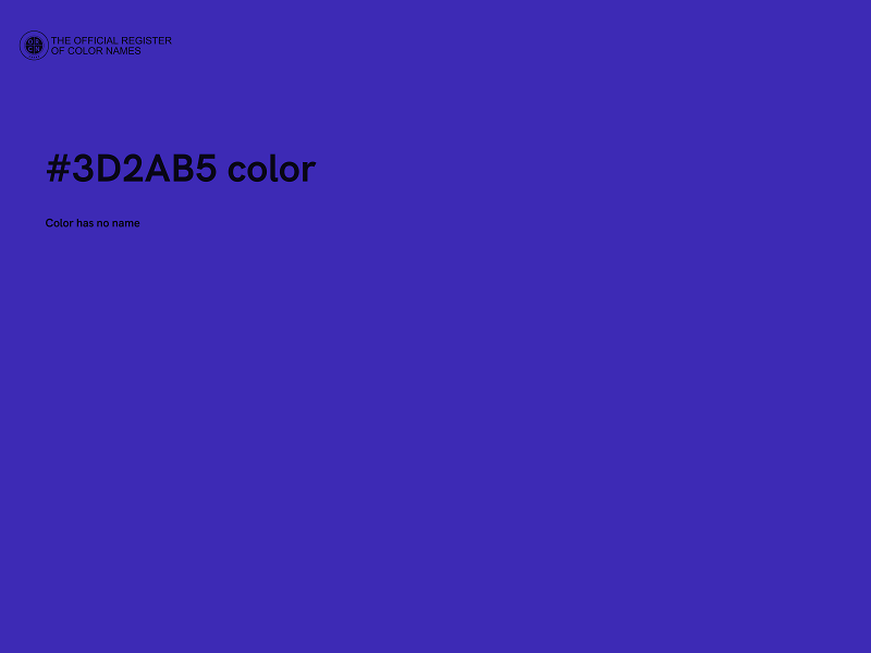 #3D2AB5 color image