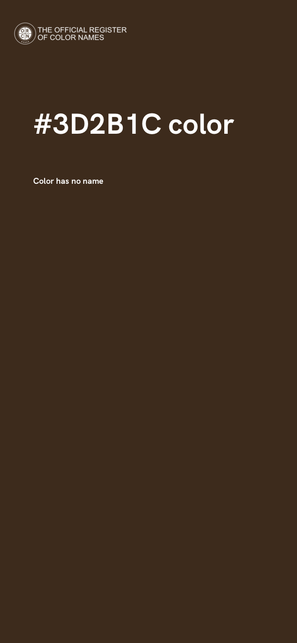 #3D2B1C color image
