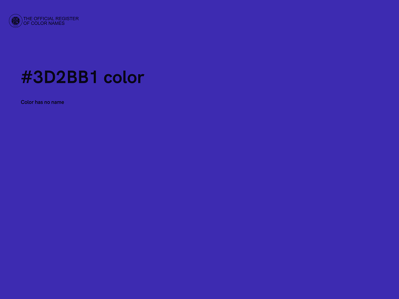 #3D2BB1 color image