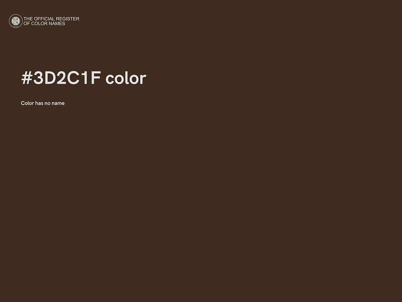 #3D2C1F color image