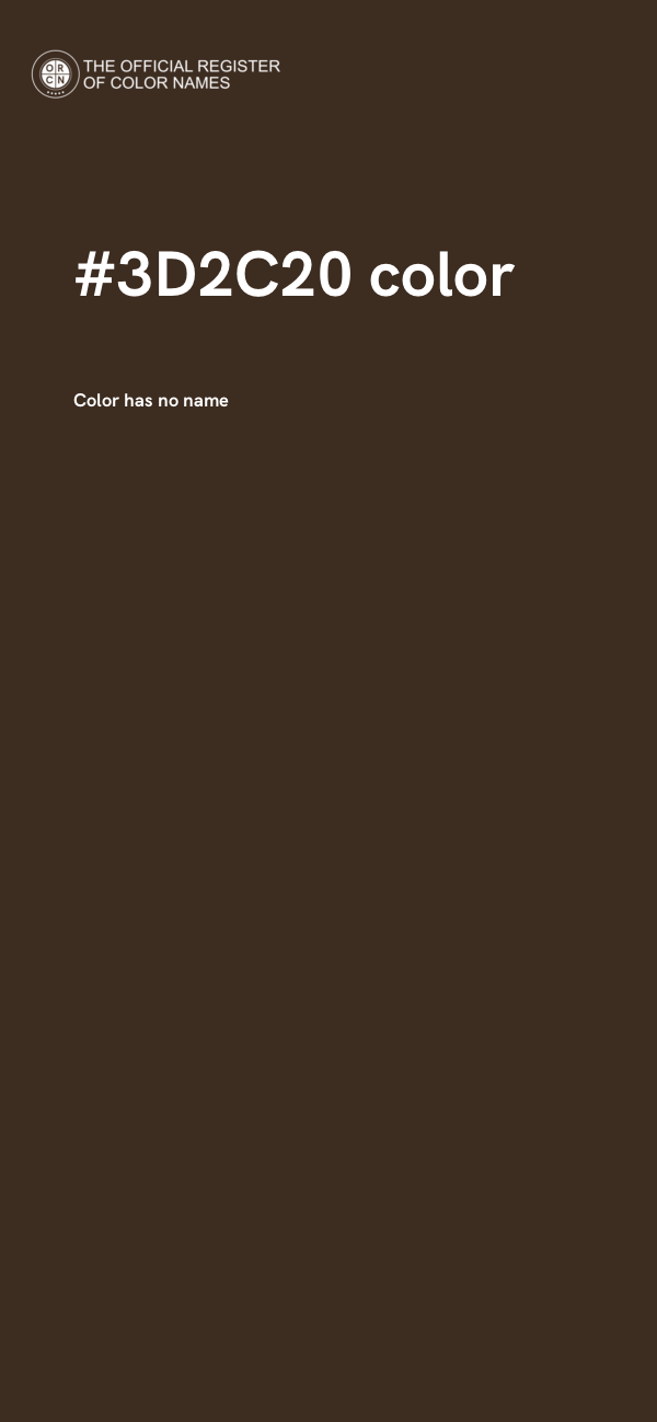 #3D2C20 color image