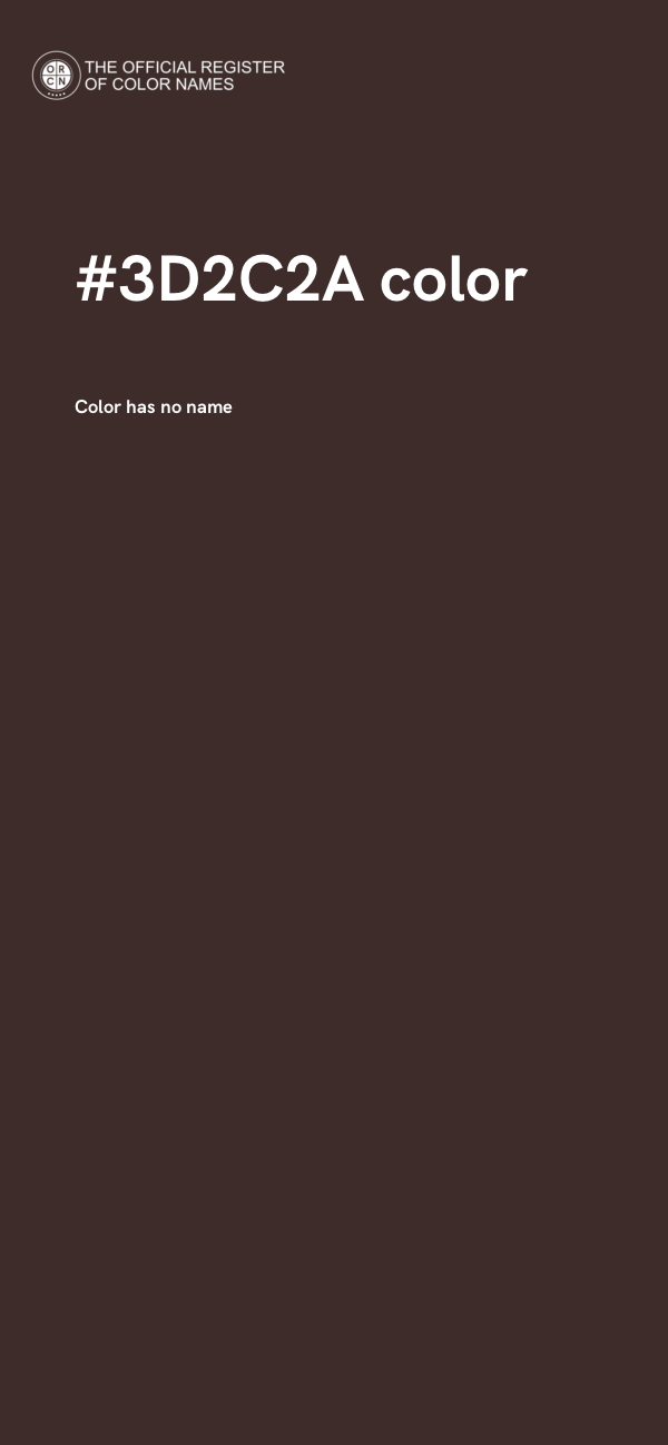 #3D2C2A color image