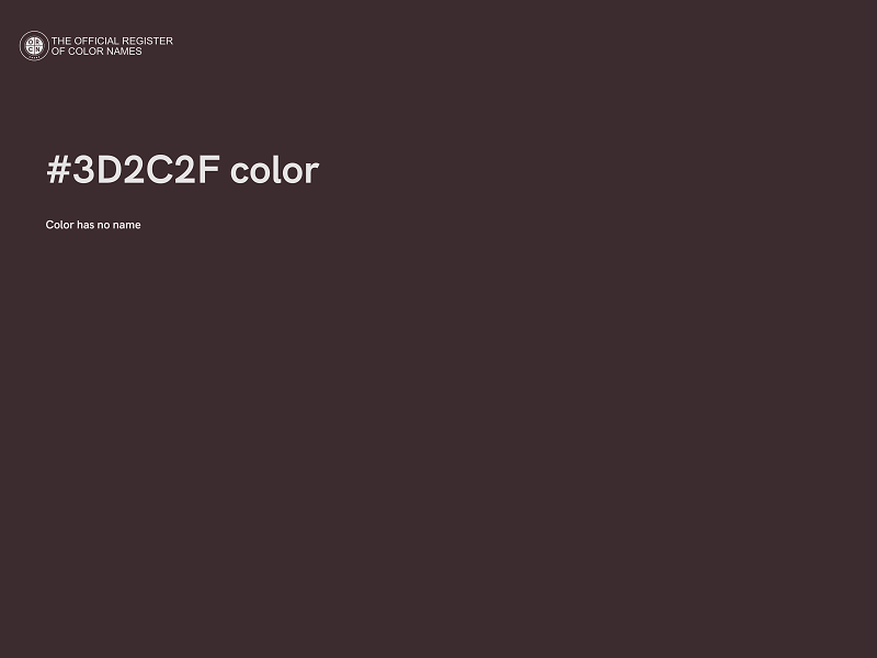 #3D2C2F color image