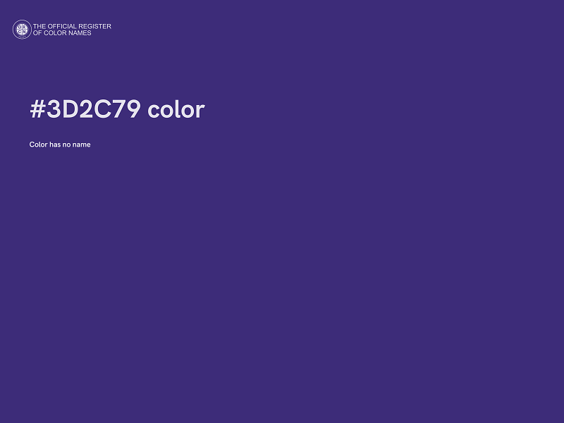#3D2C79 color image
