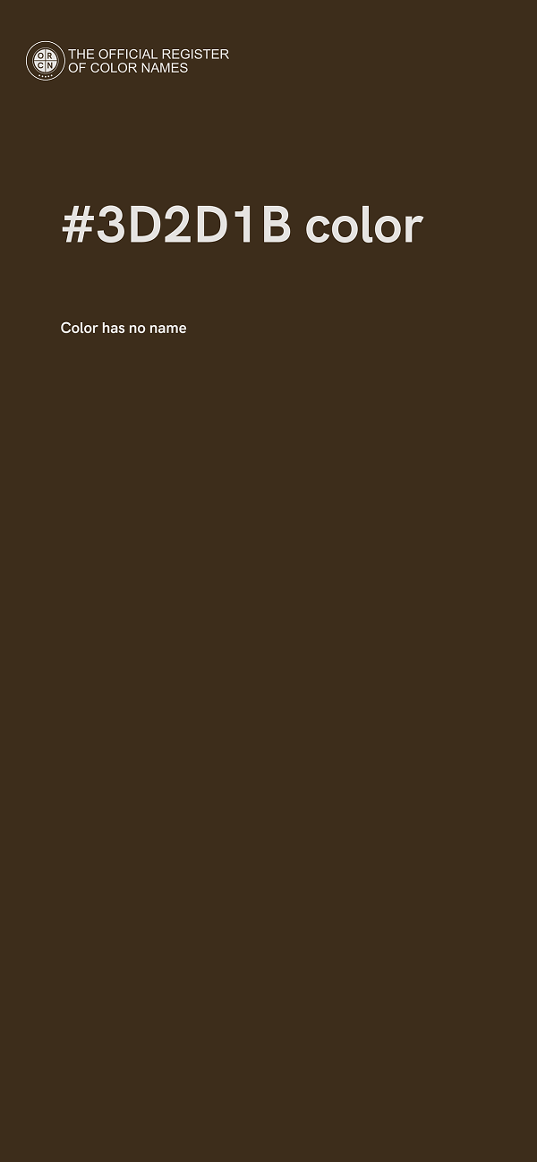 #3D2D1B color image