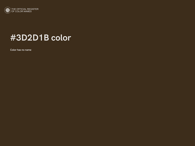 #3D2D1B color image