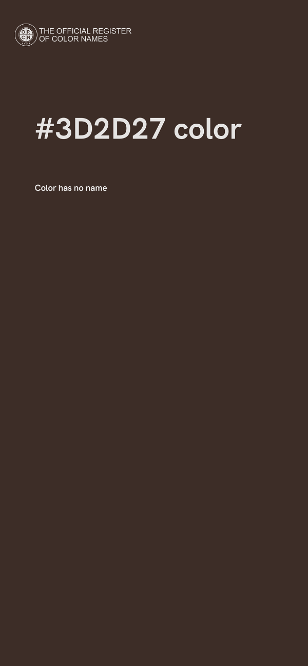 #3D2D27 color image