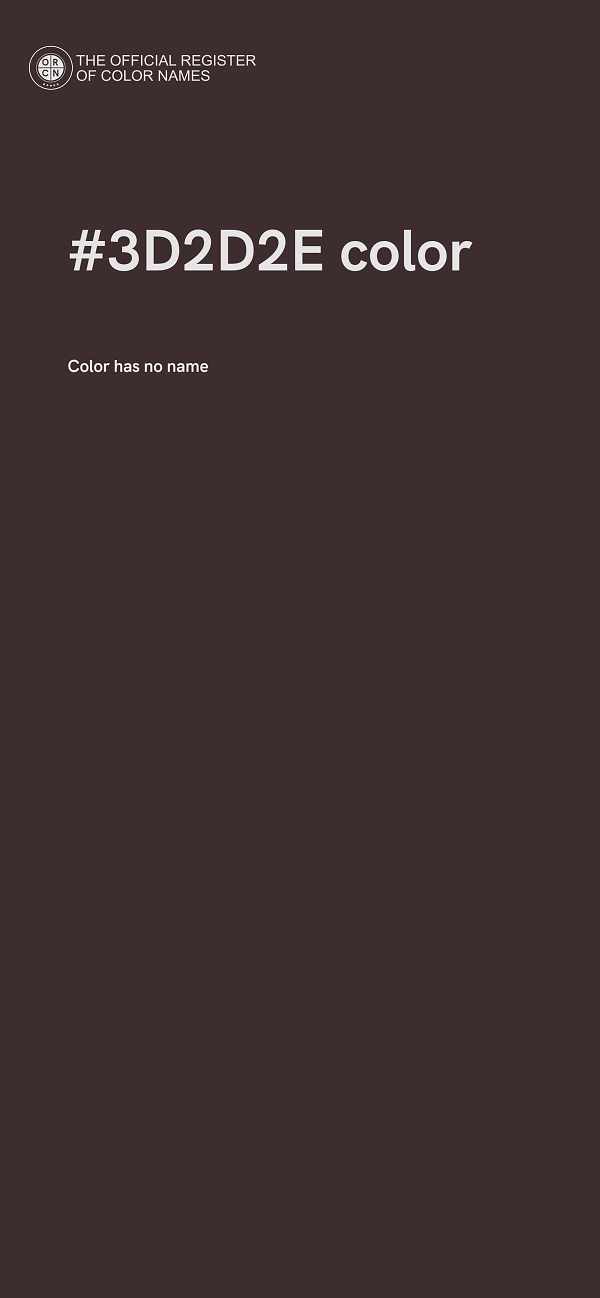 #3D2D2E color image