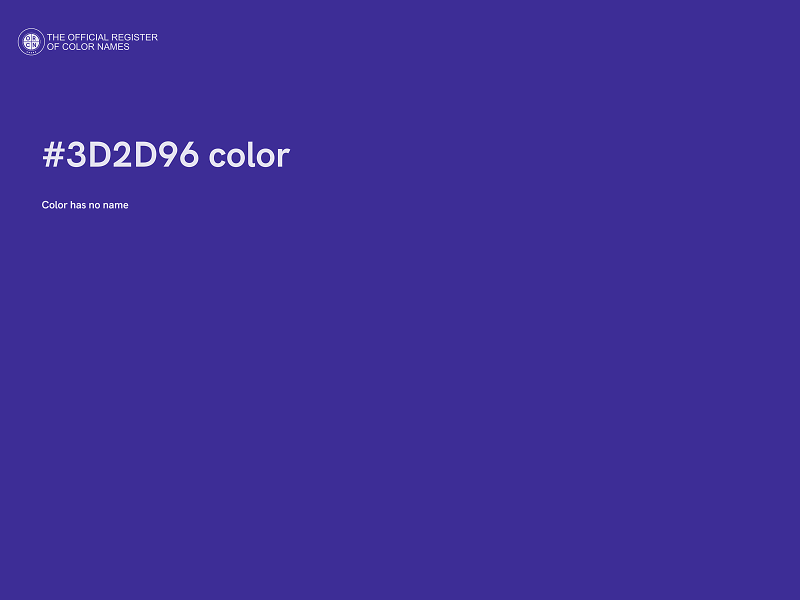 #3D2D96 color image